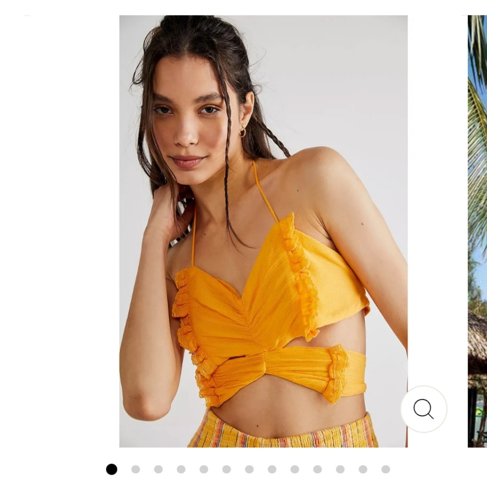 Free people endless summer fly away halter cropped  tops